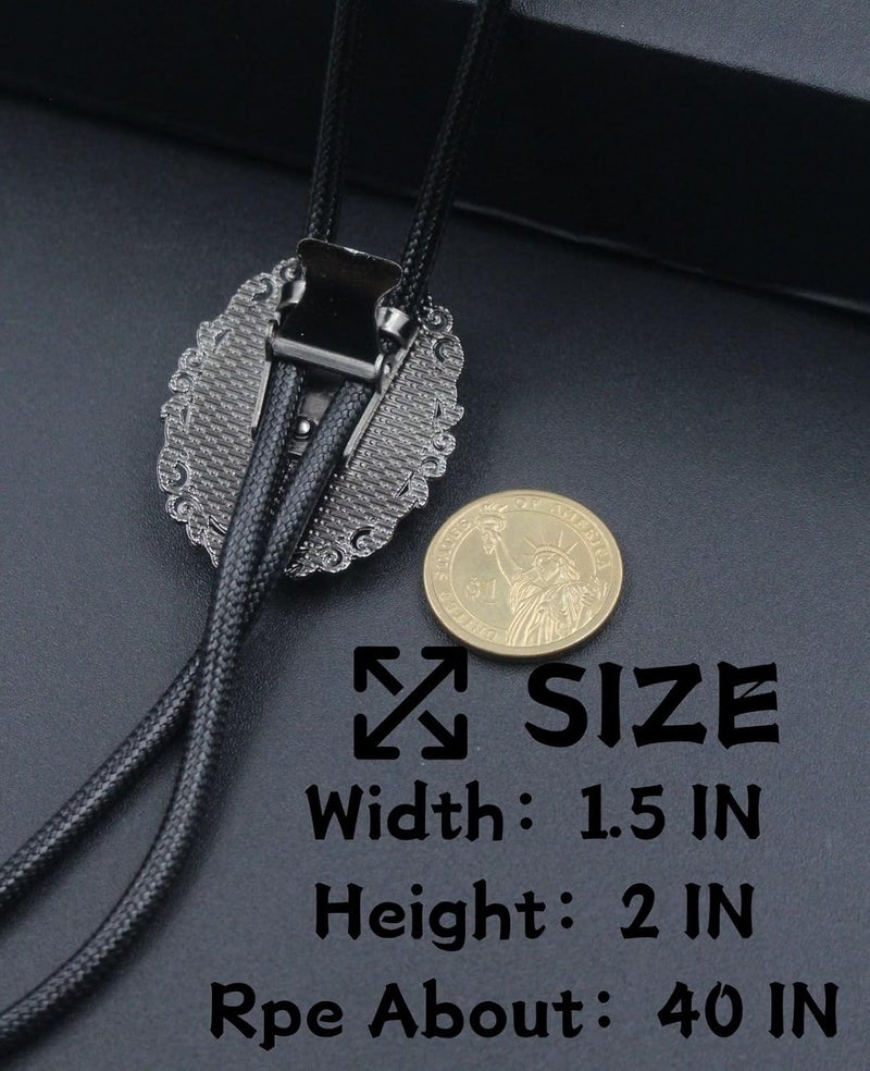 PEARLY JUN Bolo Tie for Women Men Flower Rose Western Cowboy Brown Leather Country Style String Vest Gifts - Image 3